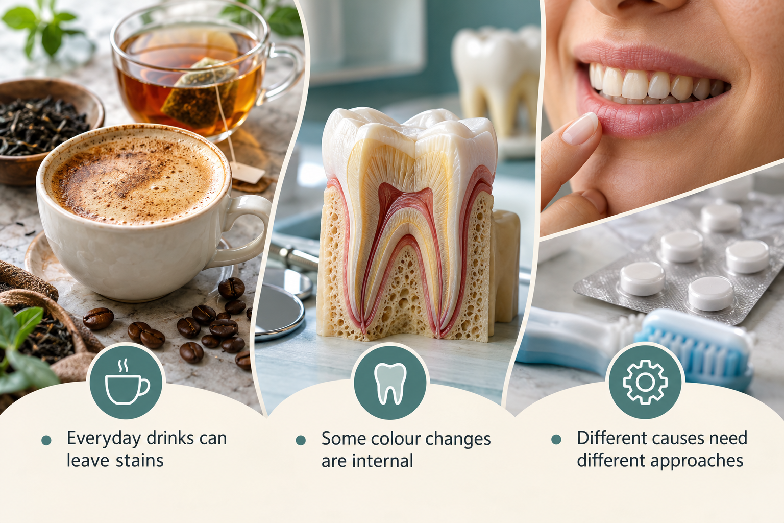 Types of Discolouration and Concerns Explained: Everyday drinks can leave stains; Some colour changes are internal; Different causes need different approaches