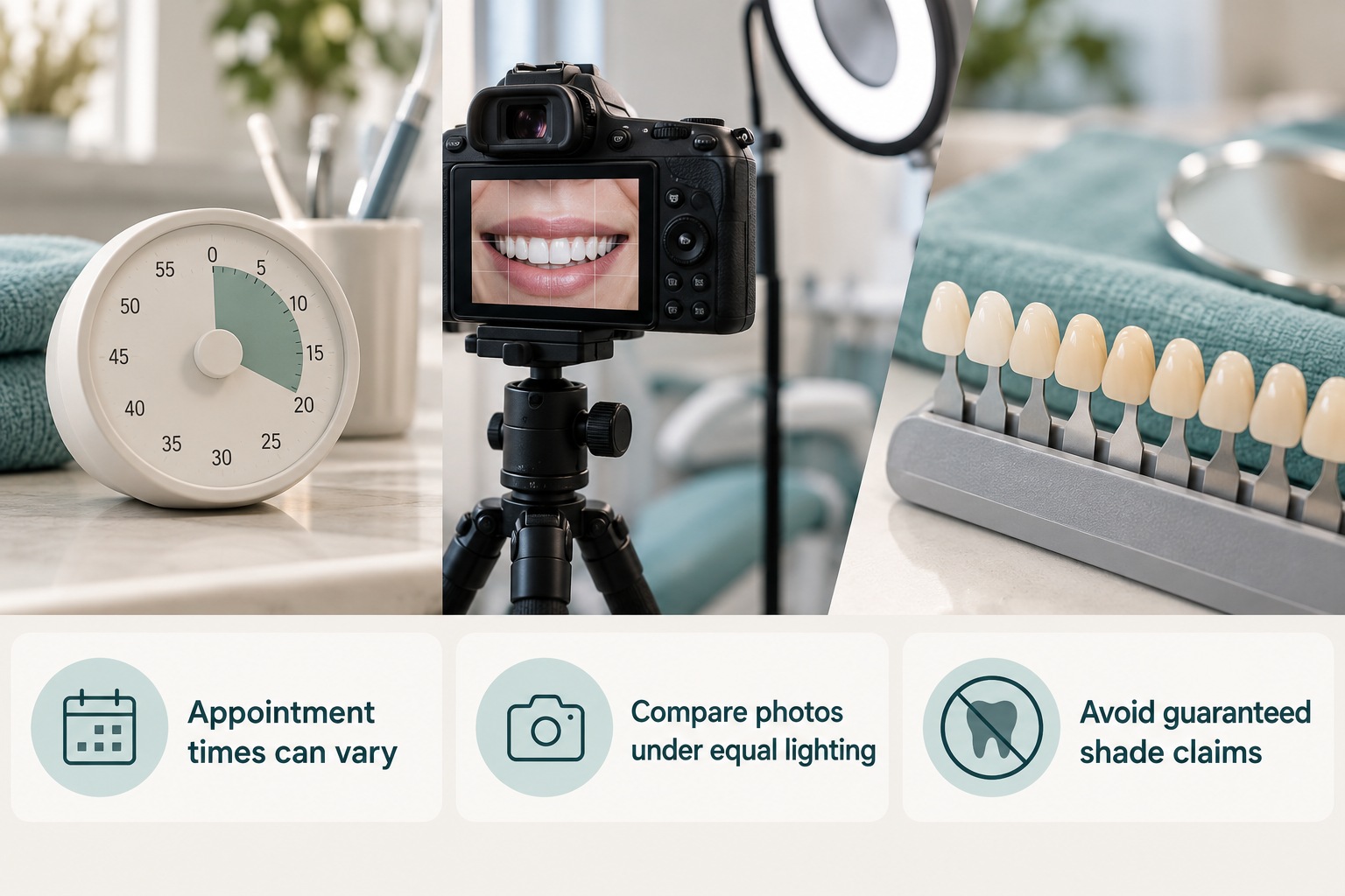 Result Five — One-Hour Before and After: Appointment times can vary; Compare photos under equal lighting; Avoid guaranteed shade claims